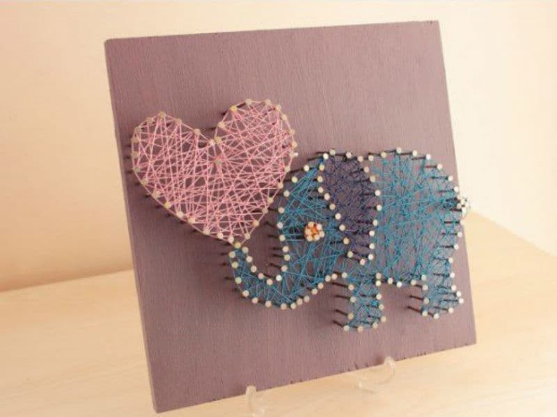 Картины в технике String art своими руками