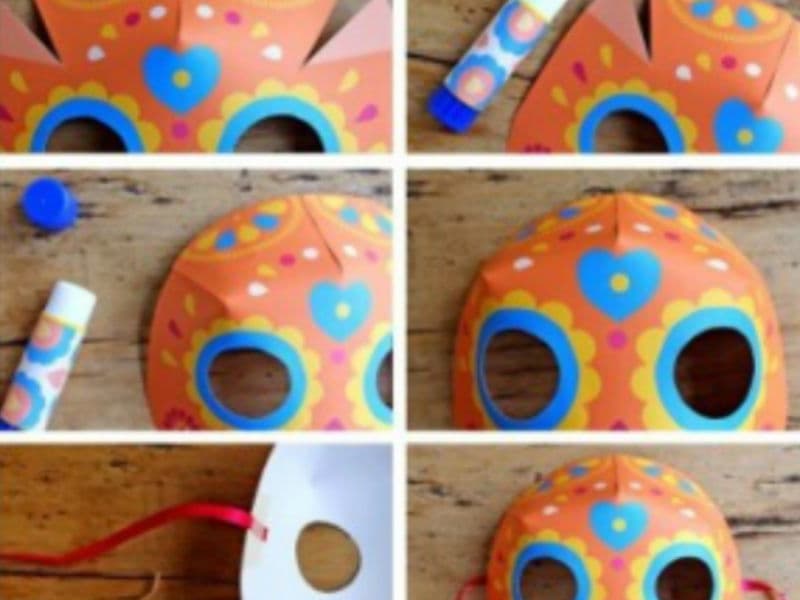 Маски для хэллоуина из бумаги